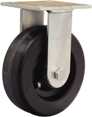 Hamilton - 6" Diam x 2" Wide x 7-1/2" OAH Top Plate Mount Rigid Caster - Phenolic, 900 Lb Capacity, Straight Roller Bearing, 4 x 4-1/2" Plate - Americas Industrial Supply