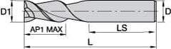 Kennametal - 0.787", 2 Flute, Single End, Solid Carbide, Corner Chamfer End Mill - 104mm OAL, 45° Helix, Right Hand Flute, 38mm LOC, Right Hand Cut - Americas Industrial Supply