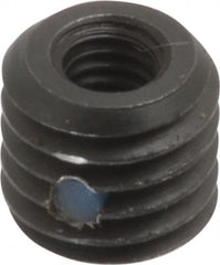 Made in USA - M4x0.70 Internal, M8x1.25 External, Metric Coarse, 7.5mm Insert Length, Thread Locking Repair Inserts - Carbon Steel, Oxide Finish, Grade 303 - Americas Industrial Supply