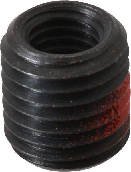 Made in USA - M10x1.50 Internal, M16x2.00 External, Metric Coarse, 17mm Insert Length, Thread Locking Repair Inserts - Carbon Steel, Oxide Finish, Grade 303 - Americas Industrial Supply