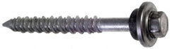 Made in USA - 1/4" Diam, 1-3/4" Length Under Head, Hex Drive, Concrete Screw & Masonry Fastener - Stainless Steel, Silver Climaseal Finish, Includes Drill Bit - Americas Industrial Supply