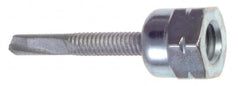 Buildex - 3/8" Zinc-Plated Steel Vertical (End Drilled) Mount Threaded Rod Anchor - 5/8" Diam x 1-1/2" Long, 3,125 Lb Ultimate Pullout, For Use with Steel - Americas Industrial Supply