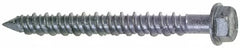 Made in USA - 1/4" Diam, 2-3/4" Length Under Head, Hex Drive, Concrete Screw & Masonry Fastener - Stainless Steel, Climashield Finish, Includes Drill Bit - Americas Industrial Supply