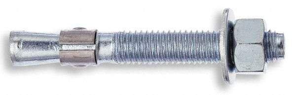 Red Head - 3/8" Diam, 3/8" Drill, 5" OAL, 1" Min Embedment Wedge Expansion Concrete Anchor - 316 Stainless Steel, Hex Nut Head, Hex Drive, 3-3/4" Thread Length - Americas Industrial Supply