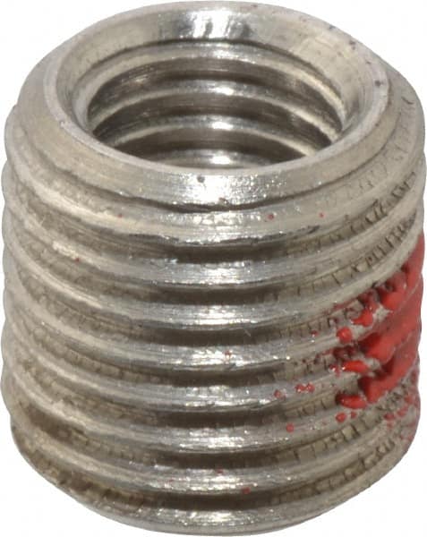 Made in USA - 1/4-28 Internal, 3/8-24 External, UNF, 3/8" Insert Length, Thread Locking Repair Inserts - Stainless Steel, Bright Finish, Grade 303 - Americas Industrial Supply