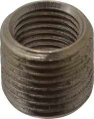 Made in USA - 3/8-24 Internal, 1/2-20 External, UNF, 15/32" Insert Length, Thread Locking Repair Inserts - Stainless Steel, Bright Finish, Grade 303 - Exact Industrial Supply