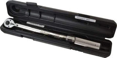 CDI - 3/8" Drive Micrometer Torque Wrench - 16.9 N/m to 132 N/m Torque, 16" OAL, 0.6 N/m Graduation, Ratcheting with Reverse Lever Head - Americas Industrial Supply