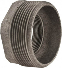 Made in USA - Size 3 x 2", Class 150, Cast Iron Black Pipe Hex Bushing - 300 psi, Threaded End Connection - Americas Industrial Supply