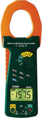 Extech - 380926, CAT IV, Digital True RMS Auto Ranging Clamp Meter with 2" Clamp On Jaws - 1000 VAC/VDC, 2000 AC/DC Amps, Measures Voltage, Capacitance, Current, Frequency, Resistance - Americas Industrial Supply