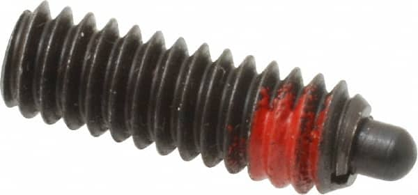 TE-CO - 1/4-20, 3/4" Thread Length, 1/8" Plunger Projection, Steel Threaded Spring Plunger - Americas Industrial Supply