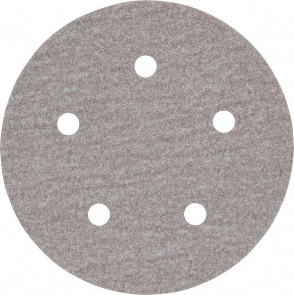 Norton - 5" Diam, 100 Grit, Aluminum Oxide Hook & Loop Disc - Fine Grade, Coated, B Weight Paper Backing, Series A275 - Americas Industrial Supply