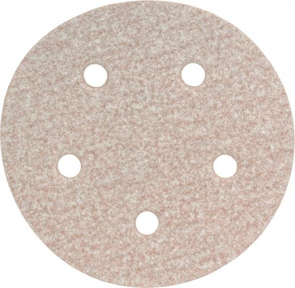 Norton - 5" Diam, 120 Grit, Aluminum Oxide Hook & Loop Disc - Fine Grade, Coated, B Weight Paper Backing, Series A275 - Americas Industrial Supply