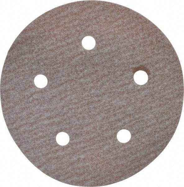 Norton - 5" Diam, 150 Grit, Aluminum Oxide Hook & Loop Disc - Very Fine Grade, Coated, B Weight Paper Backing, Series A275 - Americas Industrial Supply
