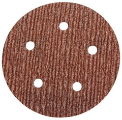Norton - 5" Diam, 280 Grit, Aluminum Oxide Hook & Loop Disc - Extra Fine Grade, Coated, B Weight Paper Backing, Series A275 - Americas Industrial Supply