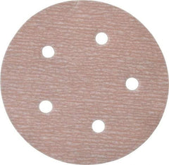 Norton - 5" Diam, 500 Grit, Aluminum Oxide Hook & Loop Disc - Extra Fine Grade, Coated, B Weight Paper Backing, Series A275 - Americas Industrial Supply
