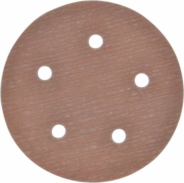Norton - 5" Diam, 800 Grit, Aluminum Oxide Hook & Loop Disc - Extra Fine Grade, Coated, B Weight Paper Backing, Series A275 - Americas Industrial Supply