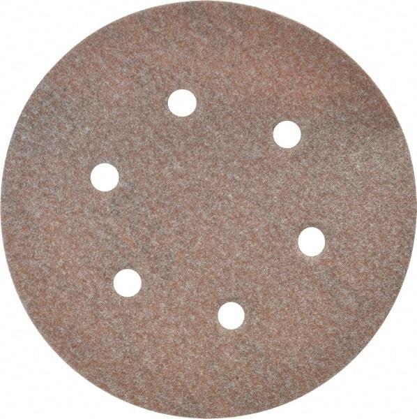 Norton - 6" Diam, 100 Grit, Aluminum Oxide Hook & Loop Disc - Fine Grade, Coated, B Weight Paper Backing, Series A275 - Americas Industrial Supply