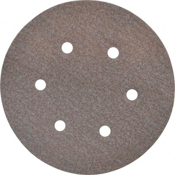 Norton - 6" Diam, 120 Grit, Aluminum Oxide Hook & Loop Disc - Fine Grade, Coated, B Weight Paper Backing, Series A275 - Americas Industrial Supply