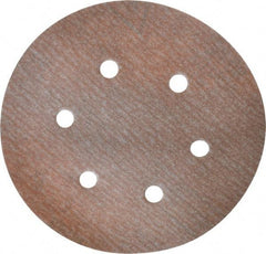 Norton - 6" Diam, 220 Grit, Aluminum Oxide Hook & Loop Disc - Very Fine Grade, Coated, B Weight Paper Backing, Series A275 - Americas Industrial Supply
