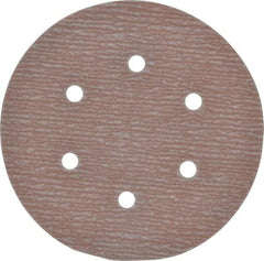 Norton - 6" Diam, 320 Grit, Aluminum Oxide Hook & Loop Disc - Extra Fine Grade, Coated, B Weight Paper Backing, Series A275 - Americas Industrial Supply