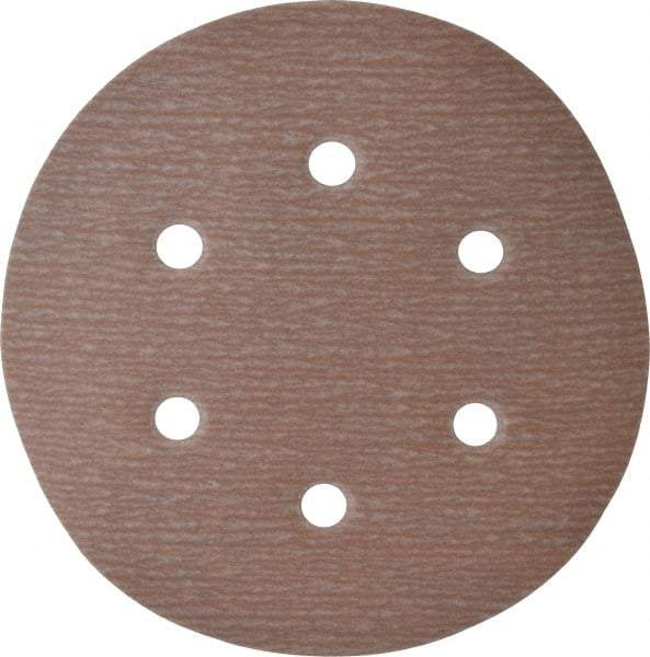 Norton - 6" Diam, 500 Grit, Aluminum Oxide Hook & Loop Disc - Extra Fine Grade, Coated, B Weight Paper Backing, Series A275 - Americas Industrial Supply