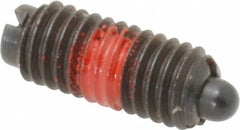 TE-CO - 10-32, 15/32" Thread Length, 0.065" Plunger Projection, Steel Threaded Spring Plunger - Americas Industrial Supply