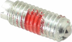 TE-CO - 10-32, 0.093" Ball Diam, 33/64" Body Length, 0.025" Max Ball Reach, Threaded Ball Plunger - Americas Industrial Supply