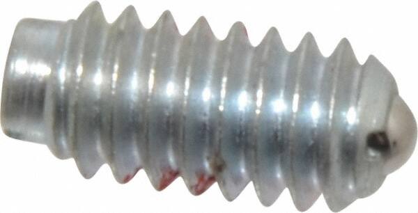 TE-CO - 1/4-20, 0.125" Ball Diam, 17/32" Body Length, 0.035" Max Ball Reach, Threaded Ball Plunger - Americas Industrial Supply