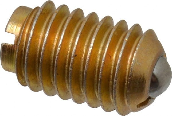 TE-CO - 3/8-16, 0.187" Ball Diam, 5/8" Body Length, 0.048" Max Ball Reach, Threaded Ball Plunger - Americas Industrial Supply