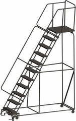 Ballymore - Rolling & Wall Mounted Ladders & Platforms Type: Rolling Warehouse Ladder Style: Rolling Safety Ladder - Americas Industrial Supply
