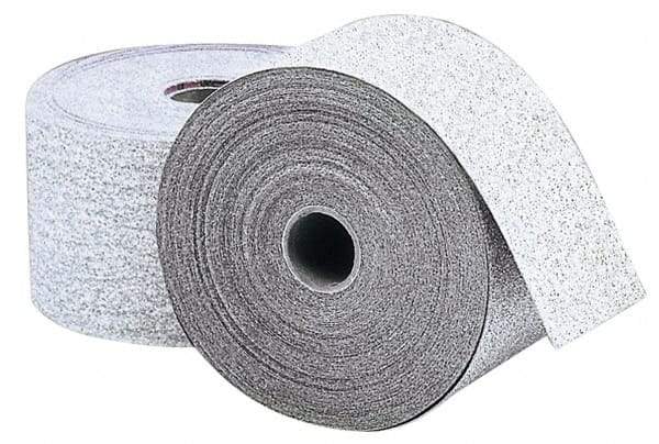 Norton - 220 Grit, Aluminum Oxide Adhesive Backed Sanding Sheets - Paper, 4-1/2" x 10 Yds., Very Fine Grade, B Weighted Backing - Americas Industrial Supply