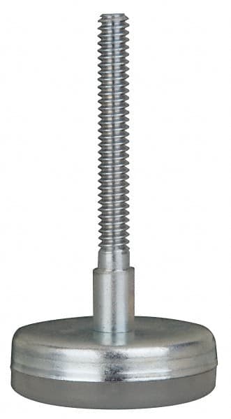 Gibraltar - 5/8-11 Bolt Thread, Stud Mount Leveling Pad & Mount - 500 Max Lb Capacity, 2.8" Base Diam, 4" Thread Length - Americas Industrial Supply