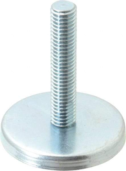 Gibraltar - 1/2-13 Bolt Thread, Stud Mount Leveling Pad & Mount - 500 Max Lb Capacity, 2.4" Base Diam, 2" Thread Length - Americas Industrial Supply