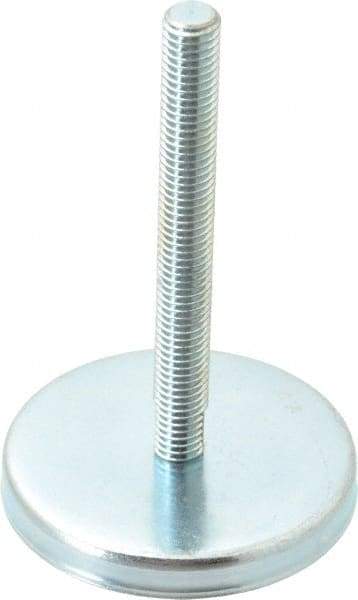 Gibraltar - 1/2-13 Bolt Thread, Stud Mount Leveling Pad & Mount - 500 Max Lb Capacity, 3-3/16" Base Diam, 4" Thread Length - Americas Industrial Supply