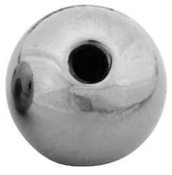 Gibraltar - 5/16-18 Thread, 1.38" Diam, Threaded Hole Ball Knob - Natural, Stainless Steel, Smooth Grip, 5/8" Hole Depth - Americas Industrial Supply