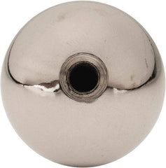 Gibraltar - 1/4-28 Thread, 1.38" Diam, Threaded Hole Ball Knob - Natural, Steel, Smooth Grip, 5/8" Hole Depth - Americas Industrial Supply