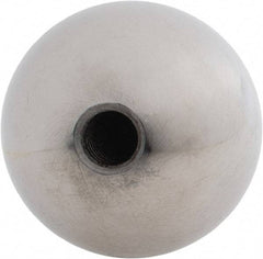 Gibraltar - 5/16-18 Thread, 1.38" Diam, Threaded Hole Ball Knob - Natural, Steel, Smooth Grip, 5/8" Hole Depth - Americas Industrial Supply
