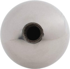 Gibraltar - 5/16-24 Thread, 1.38" Diam, Threaded Hole Ball Knob - Natural, Steel, Smooth Grip, 5/8" Hole Depth - Americas Industrial Supply