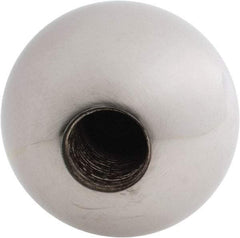 Gibraltar - 5/8-18 Thread, 1.88" Diam, Threaded Hole Ball Knob - Natural, Steel, Smooth Grip, 3/4" Hole Depth - Americas Industrial Supply
