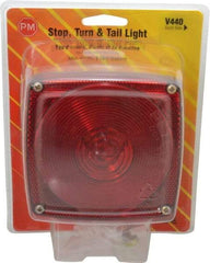 Peterson - 4-1/2" Long x 4-1/2" Wide Red Towing Lights - 12 Volt, Plastic - Americas Industrial Supply