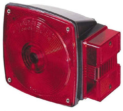 Peterson - 4-1/2" Long x 4-1/2" Wide Red Towing Lights - 12 Volt, Plastic - Americas Industrial Supply