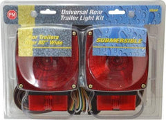 Peterson - 4-1/2" Long x 4-1/2" Wide Red Towing Lights - 12 Volt, Plastic - Americas Industrial Supply