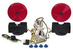 Peterson - 4-1/8" Long x 4-1/8" Wide Red Towing Lights - 12 Volt, Plastic - Americas Industrial Supply