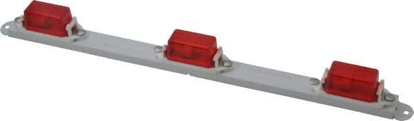 Peterson - 13-1/2" Long x 1" Wide, Red Lens & Reflector - Steel, 12 Volt - Americas Industrial Supply