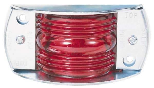 Peterson - 4-1/2" Long x 2-3/16" Wide, Red Lens & Reflector - Steel, 12 Volt - Americas Industrial Supply