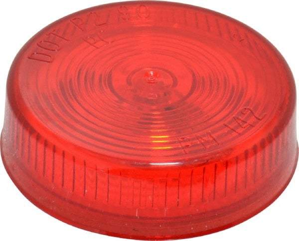 Peterson - 2-1/2" Diam, Red Lens & Reflector - Plastic, 12 Volt - Americas Industrial Supply