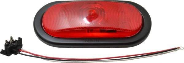 Peterson - 6-1/2" Long x 2-1/4" Wide, Red Lens & Reflector - Plastic, 12 Volt - Americas Industrial Supply