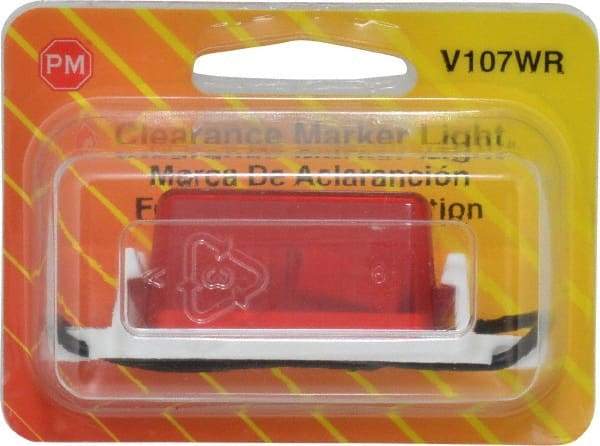 Peterson - 2-3/4" Long x 1" Wide, Red Lens & Reflector - Plastic, 12 Volt - Americas Industrial Supply