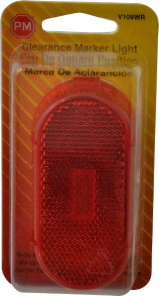 Peterson - 4-1/8" Long x 2" Wide, Red Lens & Reflector - Plastic, 12 Volt - Americas Industrial Supply