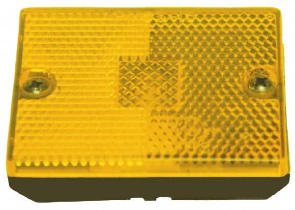 Peterson - 2-3/4" Long x 2-1/8" Wide, Amber Lens & Reflector - Plastic, 12 Volt - Americas Industrial Supply